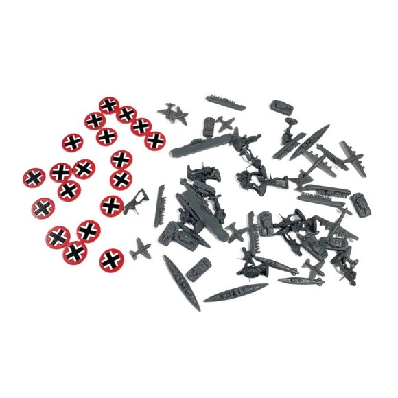 Axis & Allies Board Game Replacement Pieces Army Men Tanker- Germany- Lot Of 77 - Picture 1 of 3